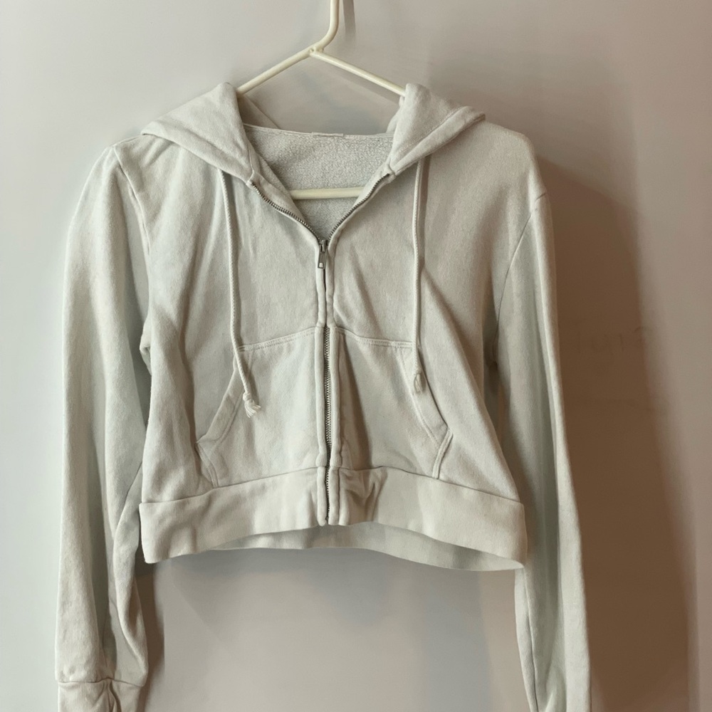 Cozy White Zip-Up Hoodie